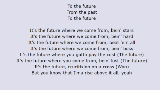 Tekst liedje Madonna. Bron: RISE, 20-05-2019, bron: https://www.youtube.com/watch?v=ZnsNNJHGf-Q.